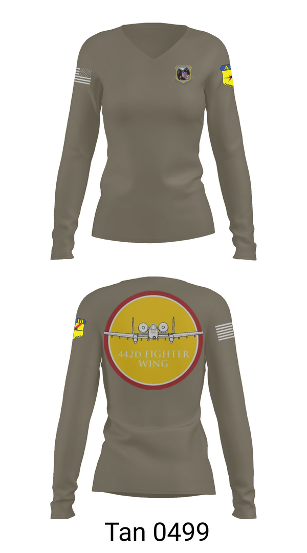 Womens Long Sleeve Vneck Shirt, 442D FW, , Teamtime, Team time, sublimation, custom sports apparel, team uniforms, spirit wear, spiritwear, sports uniforms, custom shirts, team store, custom team store, fundraiser sports, apparel fundraiser