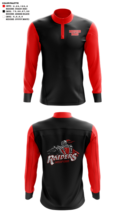 Medford Area Senior High School Band 54149175 Quarter Zip Jacket - 41
