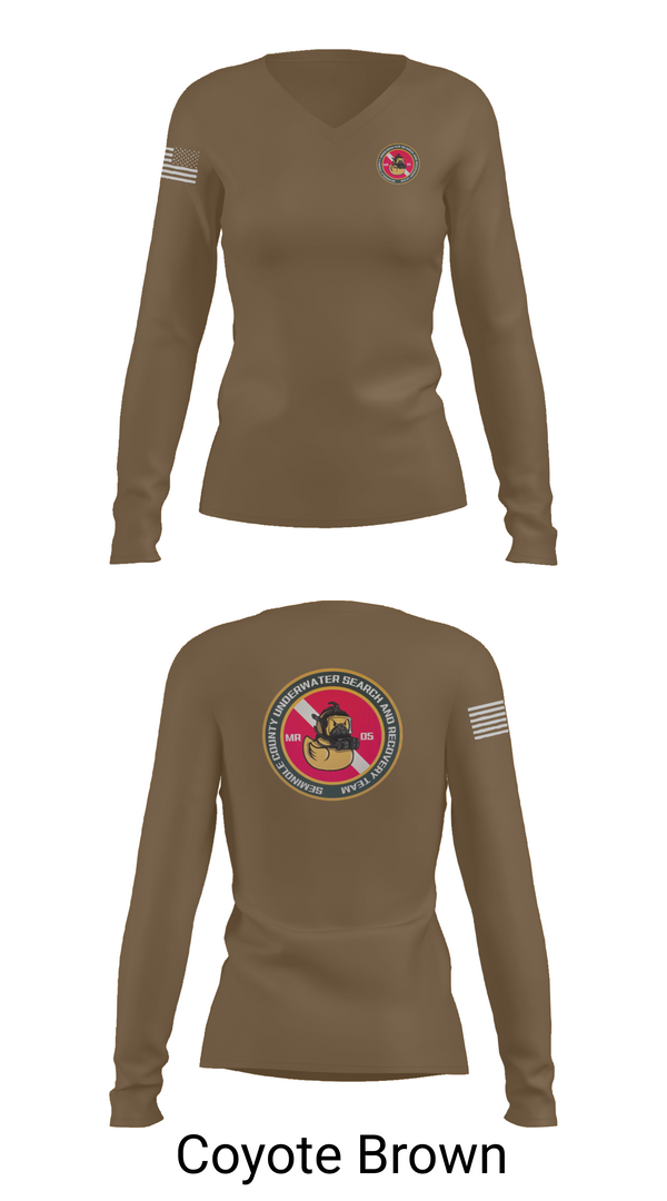 Womens Long Sleeve Vneck Shirt, SCSO USART, , Teamtime, Team time, sublimation, custom sports apparel, team uniforms, spirit wear, spiritwear, sports uniforms, custom shirts, team store, custom team store, fundraiser sports, apparel fundraiser
