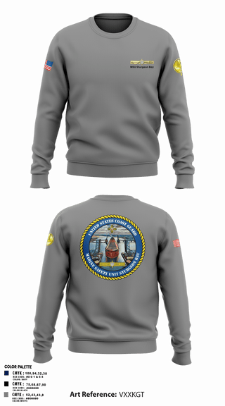 Crew Neck Sweatshirt, MSU Sturgeon Bay, Coast Guard, Teamtime, Team time, sublimation, custom sports apparel, team uniforms, spirit wear, spiritwear, sports uniforms, custom shirts, team store, custom team store, fundraiser sports, apparel fundraiser