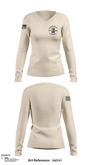 Womens Long Sleeve Vneck Shirt, Fort moore, , Teamtime, Team time, sublimation, custom sports apparel, team uniforms, spirit wear, spiritwear, sports uniforms, custom shirts, team store, custom team store, fundraiser sports, apparel fundraiser