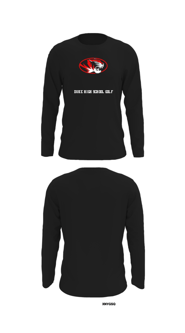 Long Sleeve Performance Shirt, Duke High School Golf, Golf, Teamtime, Team time, sublimation, custom sports apparel, team uniforms, spirit wear, spiritwear, sports uniforms, custom shirts, team store, custom team store, fundraiser sports, apparel fundraiser