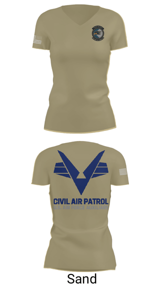 Women's Short Sleeve Vneck Shirt, Sunlake High School Cadet Squadron, Air Force, Teamtime, Team time, sublimation, custom sports apparel, team uniforms, spirit wear, spiritwear, sports uniforms, custom shirts, team store, custom team store, fundraiser sports, apparel fundraiser