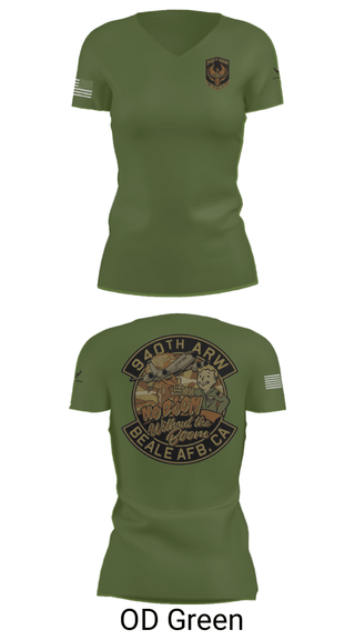Women's Short Sleeve Vneck Shirt, 940 Air Refueling Wing, , Teamtime, Team time, sublimation, custom sports apparel, team uniforms, spirit wear, spiritwear, sports uniforms, custom shirts, team store, custom team store, fundraiser sports, apparel fundraiser