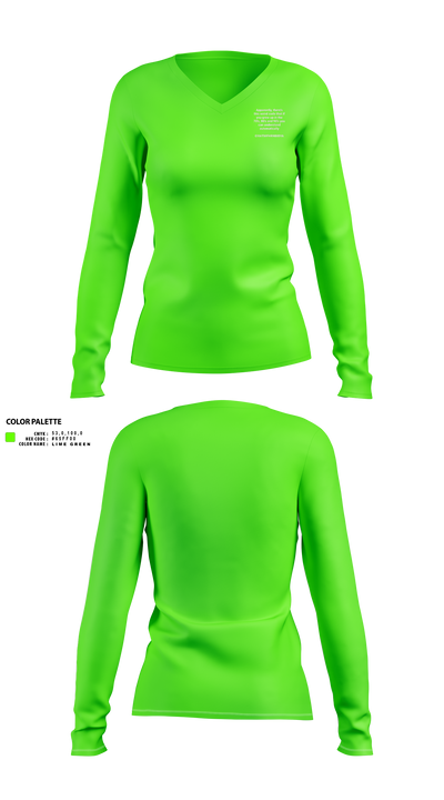 undefined Women's Long Sleeve V-neck Shirt - 20