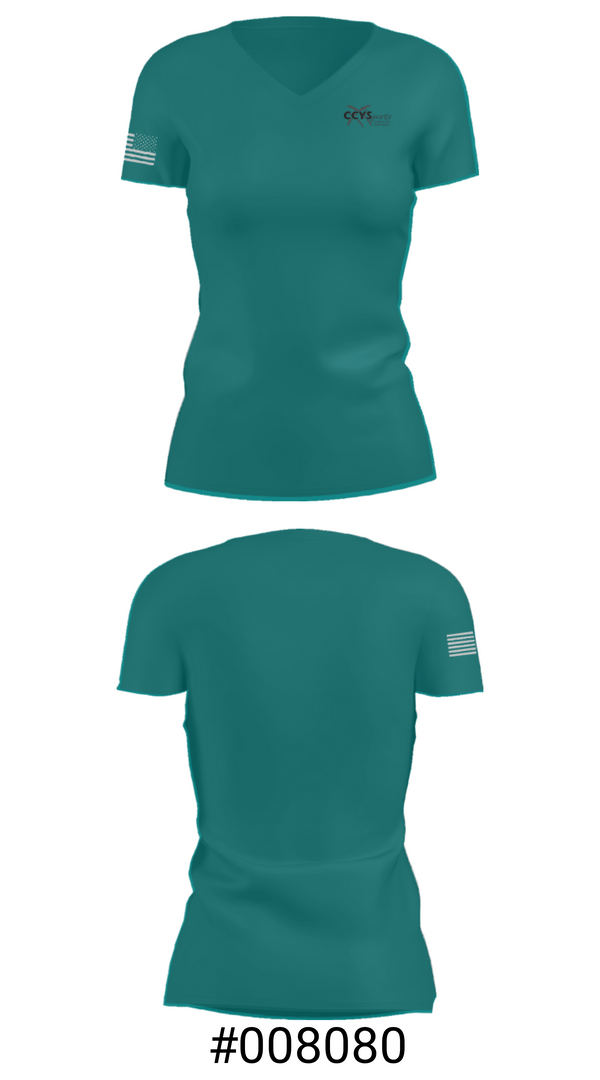 Women's Short Sleeve Vneck Shirt, Copper Cities Youth Sports, Spirit Store, Teamtime, Team time, sublimation, custom sports apparel, team uniforms, spirit wear, spiritwear, sports uniforms, custom shirts, team store, custom team store, fundraiser sports, apparel fundraiser