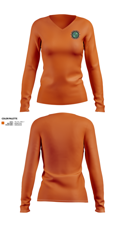 Unicoi County Search and Rescue 30325445 Women's Long Sleeve V-neck Shirt - 41