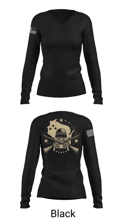 377th SMC 21529568 Women's Long Sleeve V-neck Shirt - 37