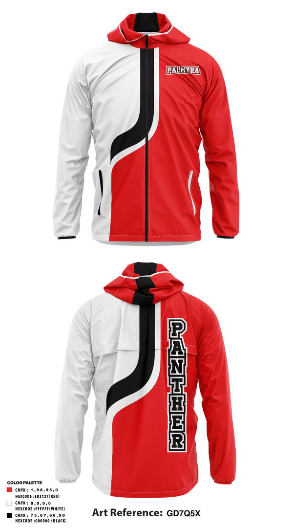 Windbreaker, Palmyra High School Track, Track & Field, Teamtime, Team time, sublimation, custom sports apparel, team uniforms, spirit wear, spiritwear, sports uniforms, custom shirts, team store, custom team store, fundraiser sports, apparel fundraiser