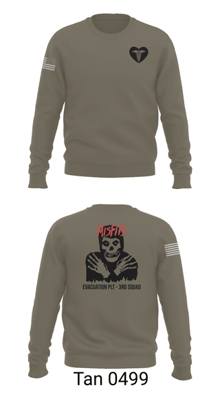 Crew Neck Sweatshirt, 3rd squad, Army, Teamtime, Team time, sublimation, custom sports apparel, team uniforms, spirit wear, spiritwear, sports uniforms, custom shirts, team store, custom team store, fundraiser sports, apparel fundraiser
