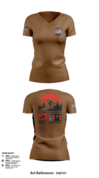 Womens Short Sleeve Vneck Shirt, 75 HCOS SGGD, Air Force, Teamtime, Team time, sublimation, custom sports apparel, team uniforms, spirit wear, spiritwear, sports uniforms, custom shirts, team store, custom team store, fundraiser sports, apparel fundraiser