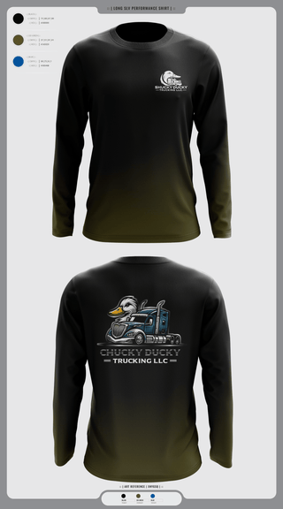 Long Sleeve Performance Shirt, Shucky Ducky Trucking, , Teamtime, Team time, sublimation, custom sports apparel, team uniforms, spirit wear, spiritwear, sports uniforms, custom shirts, team store, custom team store, fundraiser sports, apparel fundraiser