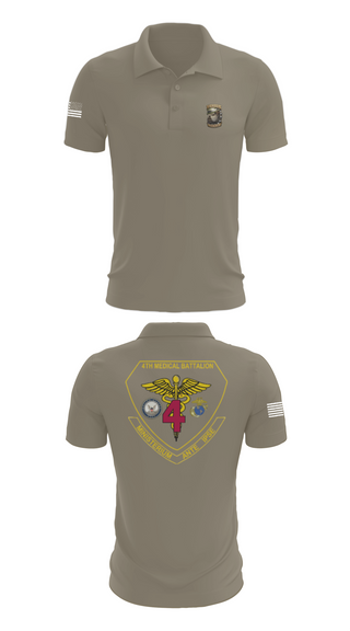 Short Sleeve Performance Polo, 4th Med Battalion, Marines, Teamtime, Team time, sublimation, custom sports apparel, team uniforms, spirit wear, spiritwear, sports uniforms, custom shirts, team store, custom team store, fundraiser sports, apparel fundraiser