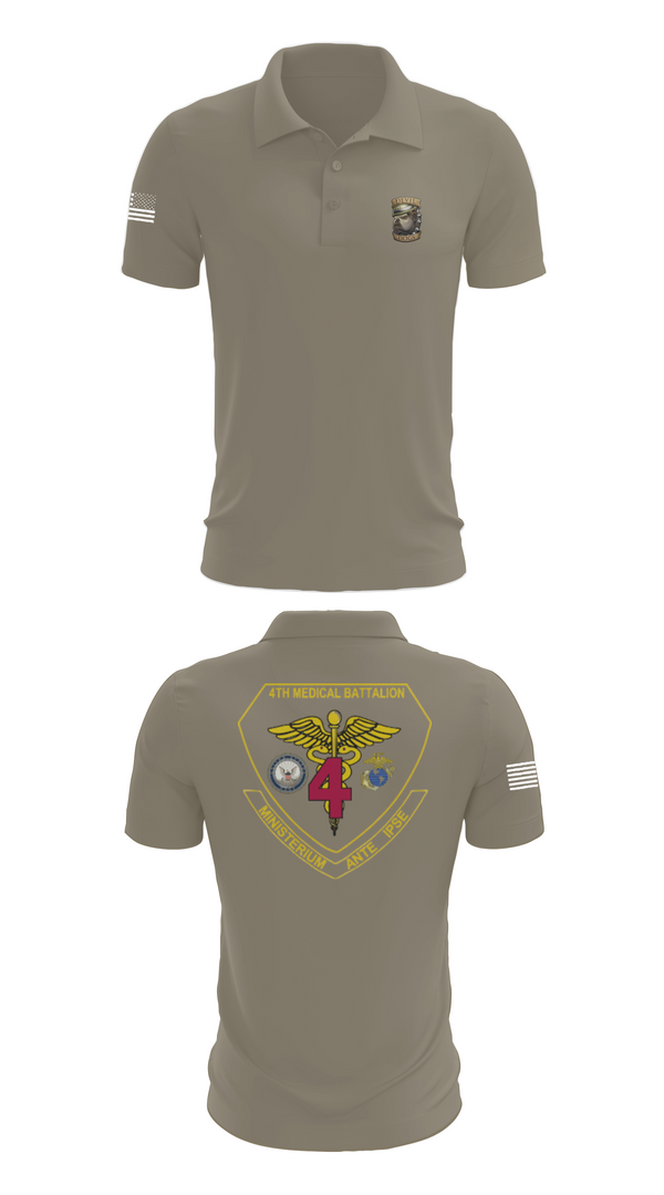 Short Sleeve Performance Polo, 4th Med Battalion, Marines, Teamtime, Team time, sublimation, custom sports apparel, team uniforms, spirit wear, spiritwear, sports uniforms, custom shirts, team store, custom team store, fundraiser sports, apparel fundraiser