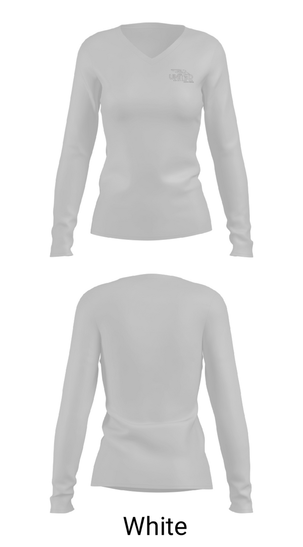 Womens Long Sleeve Vneck Shirt, United solutions, , Teamtime, Team time, sublimation, custom sports apparel, team uniforms, spirit wear, spiritwear, sports uniforms, custom shirts, team store, custom team store, fundraiser sports, apparel fundraiser