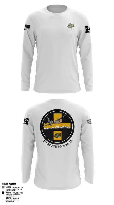 B Co 766 EN BeB 1st Platoon Armored Turtles Long Sleeve Performance Shirt 8