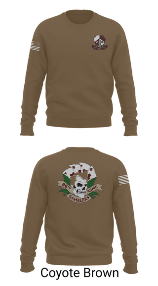 Crew Neck Sweatshirt, Gamblers, Army, Teamtime, Team time, sublimation, custom sports apparel, team uniforms, spirit wear, spiritwear, sports uniforms, custom shirts, team store, custom team store, fundraiser sports, apparel fundraiser