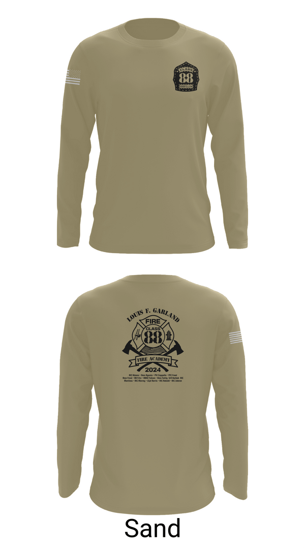 Long Sleeve Performance Shirt, Class 88, Air Force, Teamtime, Team time, sublimation, custom sports apparel, team uniforms, spirit wear, spiritwear, sports uniforms, custom shirts, team store, custom team store, fundraiser sports, apparel fundraiser