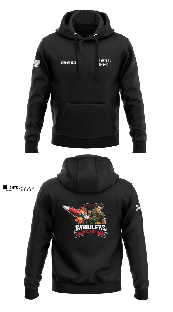 Hoodie, Brawlers, Army, Teamtime, Team time, sublimation, custom sports apparel, team uniforms, spirit wear, spiritwear, sports uniforms, custom shirts, team store, custom team store, fundraiser sports, apparel fundraiser