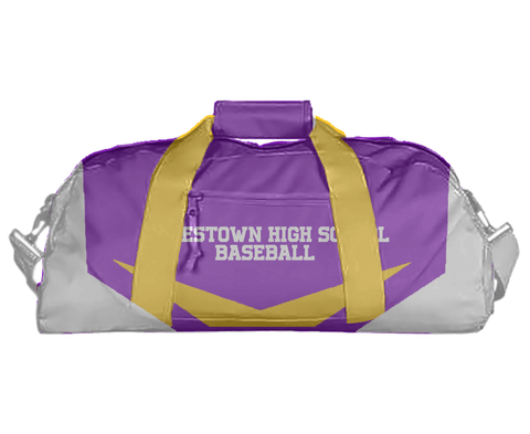 Duffle Bag, Jamestown High School Baseball, Baseball, Teamtime, Team time, sublimation, custom sports apparel, team uniforms, spirit wear, spiritwear, sports uniforms, custom shirts, team store, custom team store, fundraiser sports, apparel fundraiser