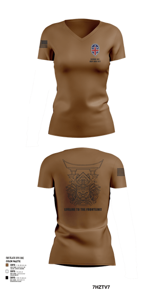 Womens Short Sleeve Vneck Shirt, 343rd Medical Hospital Augmentation Detachment, , Teamtime, Team time, sublimation, custom sports apparel, team uniforms, spirit wear, spiritwear, sports uniforms, custom shirts, team store, custom team store, fundraiser sports, apparel fundraiser