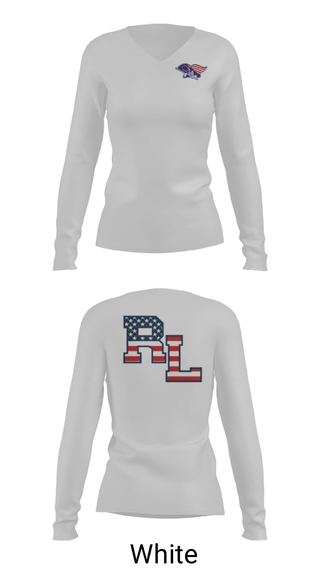 Womens Long Sleeve Vneck Shirt, Red Land High School Cheer, Cheer, Teamtime, Team time, sublimation, custom sports apparel, team uniforms, spirit wear, spiritwear, sports uniforms, custom shirts, team store, custom team store, fundraiser sports, apparel fundraiser