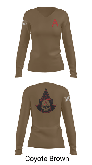 Women's Long Sleeve Vneck Shirt, A Co. 1-3 AB, Army, Teamtime, Team time, sublimation, custom sports apparel, team uniforms, spirit wear, spiritwear, sports uniforms, custom shirts, team store, custom team store, fundraiser sports, apparel fundraiser