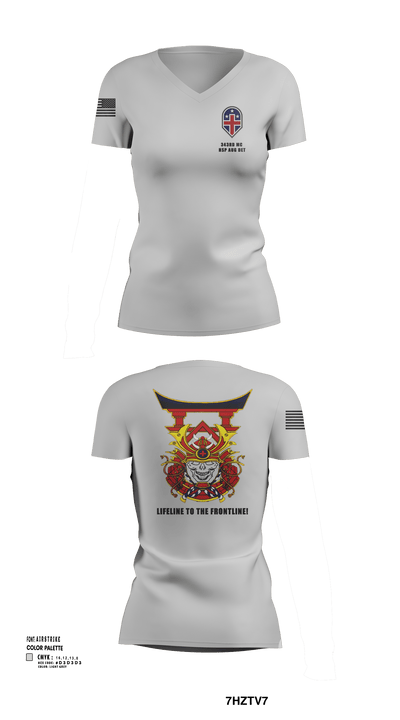 343rd Medical Hospital Augmentation Detachment 45513256 Women's Short Sleeve V-neck Shirt - 156