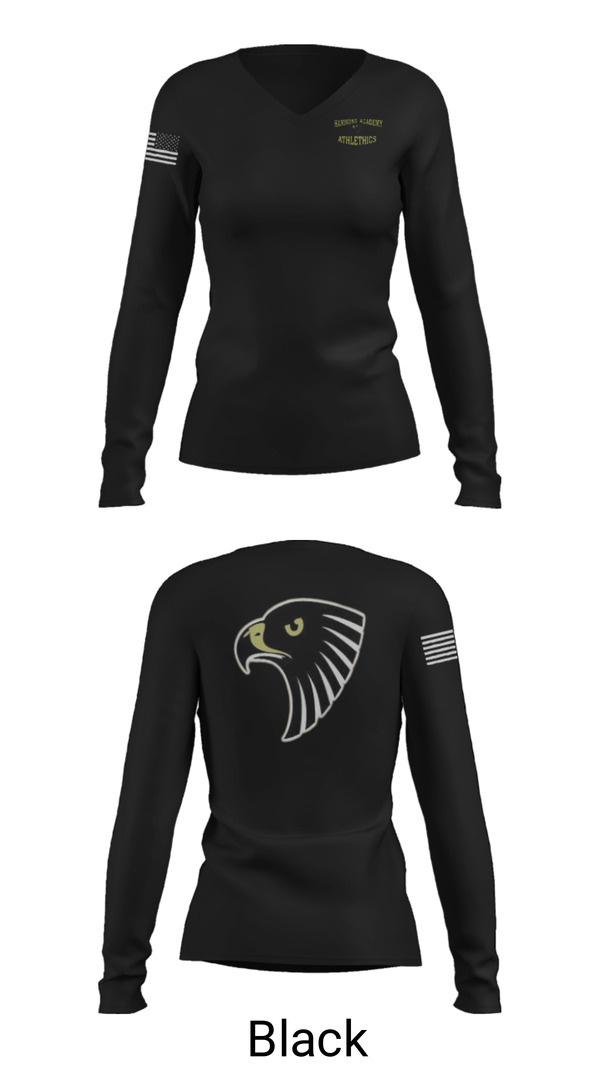 Women's Long Sleeve Vneck Shirt, Hammond Academy Of Science & Tech Baseball, Baseball, Teamtime, Team time, sublimation, custom sports apparel, team uniforms, spirit wear, spiritwear, sports uniforms, custom shirts, team store, custom team store, fundraiser sports, apparel fundraiser
