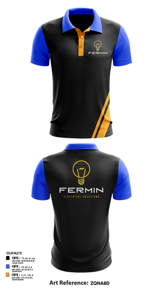 Short Sleeve Performance Polo, Fermin Electrical Solutions, , Teamtime, Team time, sublimation, custom sports apparel, team uniforms, spirit wear, spiritwear, sports uniforms, custom shirts, team store, custom team store, fundraiser sports, apparel fundraiser