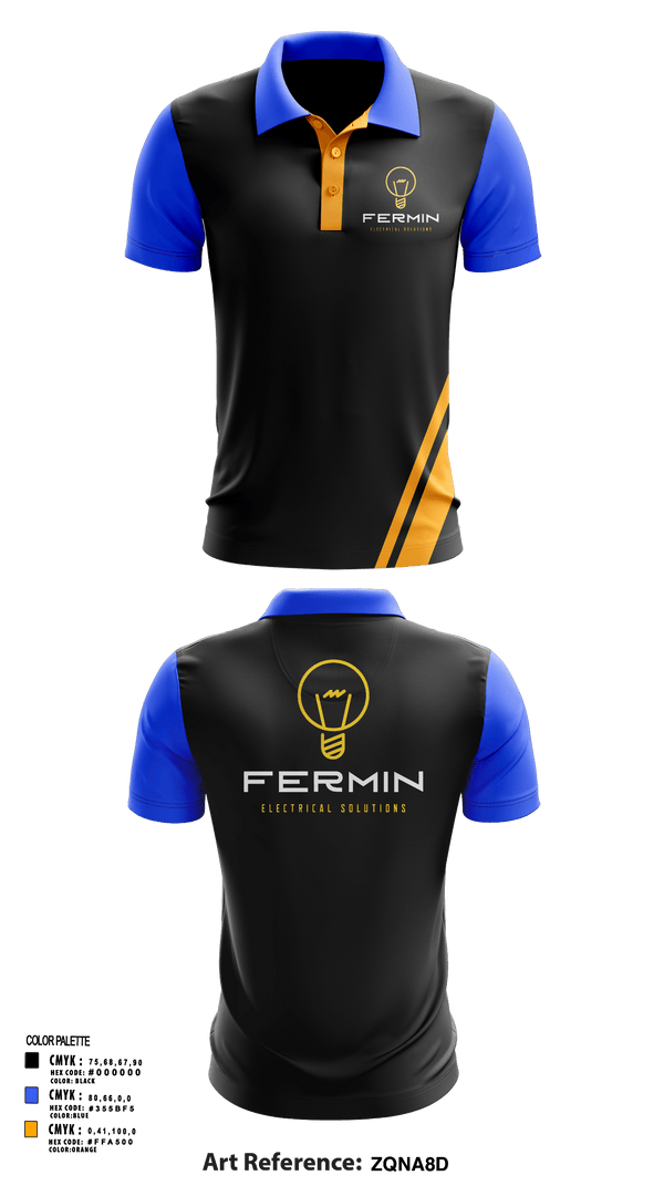 Short Sleeve Performance Polo, Fermin Electrical Solutions, , Teamtime, Team time, sublimation, custom sports apparel, team uniforms, spirit wear, spiritwear, sports uniforms, custom shirts, team store, custom team store, fundraiser sports, apparel fundraiser