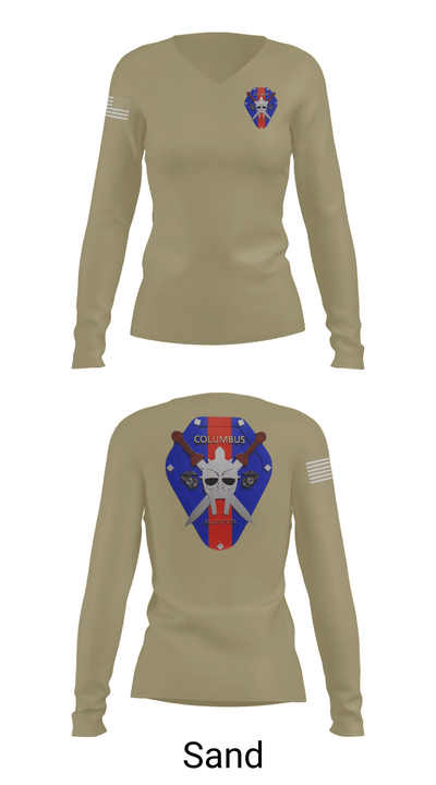 OST COLUMBUS, OH 96884956 Women's Long Sleeve V-neck Shirt - 96
