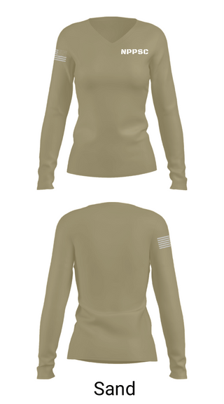 Women's Long Sleeve Vneck Shirt, NPPSC, Navy, Teamtime, Team time, sublimation, custom sports apparel, team uniforms, spirit wear, spiritwear, sports uniforms, custom shirts, team store, custom team store, fundraiser sports, apparel fundraiser