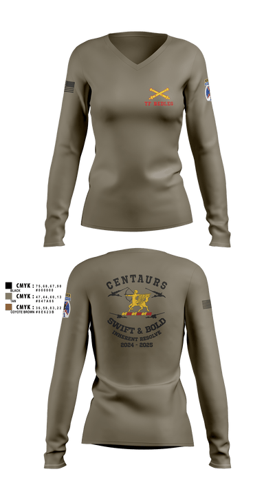 3-6 FA 74175293 Women's Long Sleeve V-neck Shirt - 13