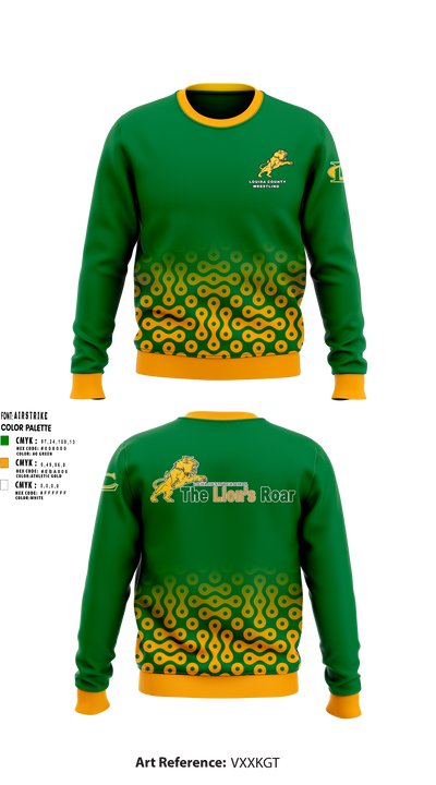 Louisa County High School Wrestling 22462068 Crew Neck Sweatshirt - 30