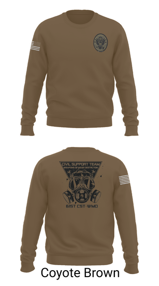 Crew Neck Sweatshirt, 61st CST, Army, Teamtime, Team time, sublimation, custom sports apparel, team uniforms, spirit wear, spiritwear, sports uniforms, custom shirts, team store, custom team store, fundraiser sports, apparel fundraiser