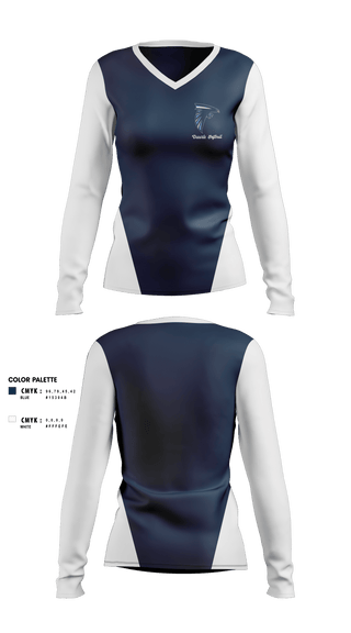 Womens Long Sleeve Vneck Shirt, Duarte softball, Softball, Teamtime, Team time, sublimation, custom sports apparel, team uniforms, spirit wear, spiritwear, sports uniforms, custom shirts, team store, custom team store, fundraiser sports, apparel fundraiser