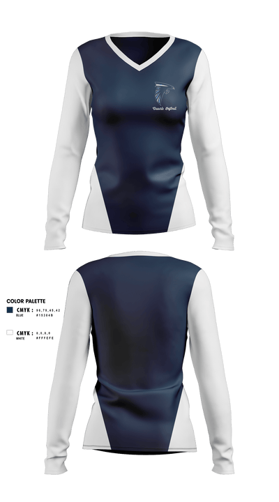 Duarte softball 15156516 Women's Long Sleeve V-neck Shirt - 4