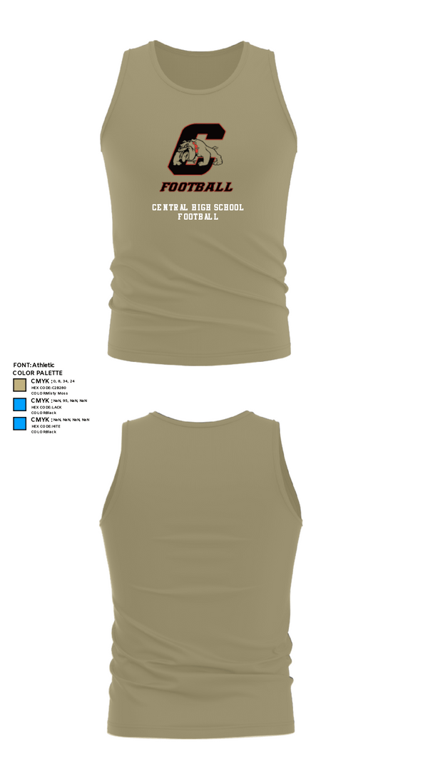 Tank Top, Central High School Football, Football, Teamtime, Team time, sublimation, custom sports apparel, team uniforms, spirit wear, spiritwear, sports uniforms, custom shirts, team store, custom team store, fundraiser sports, apparel fundraiser