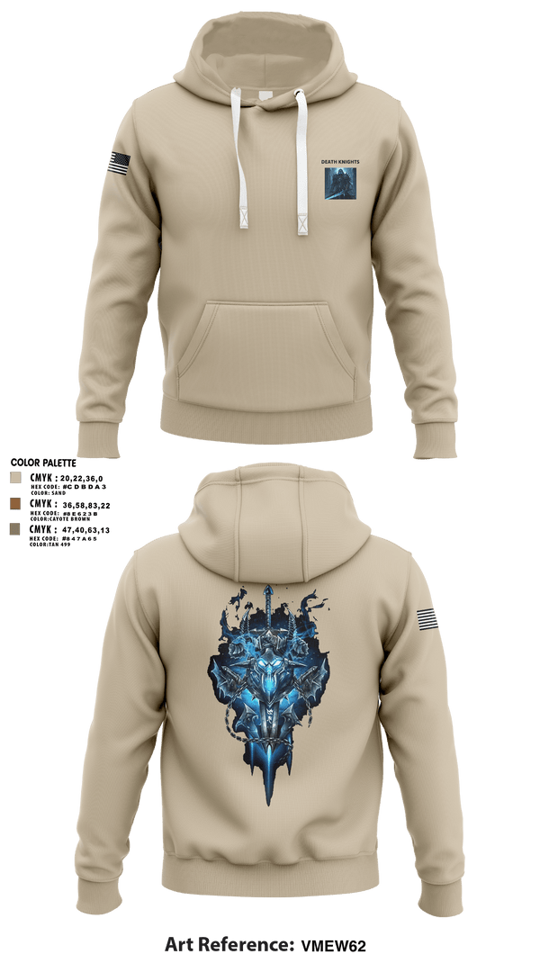 Hoodie, Death Knights, Army, Teamtime, Team time, sublimation, custom sports apparel, team uniforms, spirit wear, spiritwear, sports uniforms, custom shirts, team store, custom team store, fundraiser sports, apparel fundraiser