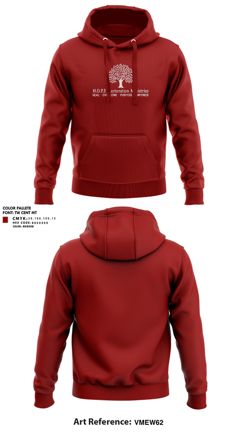 Hoodie, Hope Restoration Ministries, , Teamtime, Team time, sublimation, custom sports apparel, team uniforms, spirit wear, spiritwear, sports uniforms, custom shirts, team store, custom team store, fundraiser sports, apparel fundraiser