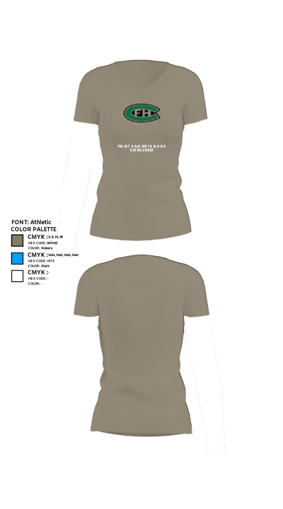 Forest Hills Central High School Soccer 41848867 Women's Short Sleeve V-neck Shirt - 20