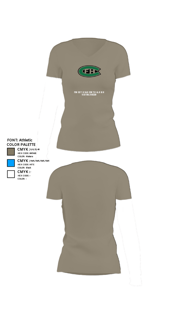 Womens Short Sleeve Vneck Shirt, Forest Hills Central High School Soccer, Women's Soccer, Teamtime, Team time, sublimation, custom sports apparel, team uniforms, spirit wear, spiritwear, sports uniforms, custom shirts, team store, custom team store, fundraiser sports, apparel fundraiser