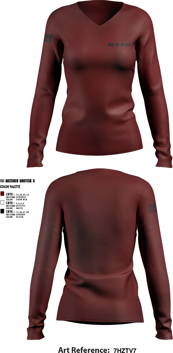 Womens Long Sleeve Vneck Shirt, Best co 39 BSB, , Teamtime, Team time, sublimation, custom sports apparel, team uniforms, spirit wear, spiritwear, sports uniforms, custom shirts, team store, custom team store, fundraiser sports, apparel fundraiser