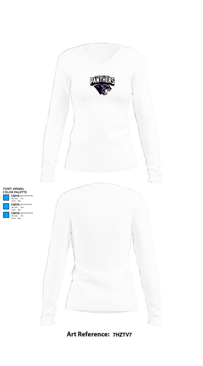 Chapel Hill High School Wrestling 82043702 Women's Long Sleeve V-neck Shirt -1 15