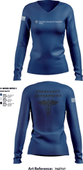 HCA Healthcare 33098626 Women's Long Sleeve V-neck Shirt - 1