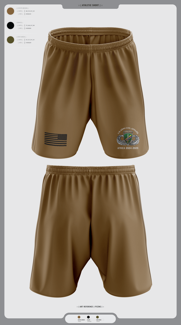 Athletic Shorts With Pockets, 478th CA BN (A), Army, Teamtime, Team time, sublimation, custom sports apparel, team uniforms, spirit wear, spiritwear, sports uniforms, custom shirts, team store, custom team store, fundraiser sports, apparel fundraiser