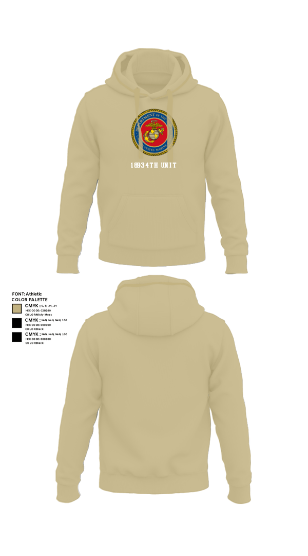 Hoodie, 189/34th unit, Marines, Teamtime, Team time, sublimation, custom sports apparel, team uniforms, spirit wear, spiritwear, sports uniforms, custom shirts, team store, custom team store, fundraiser sports, apparel fundraiser