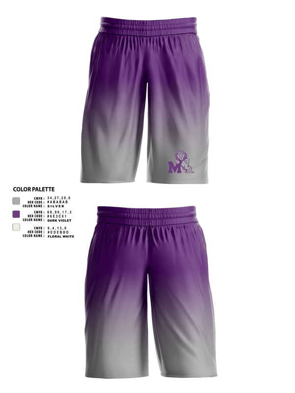 Mens Basketball Shorts, Manzano Monarchs, Men's Basketball, Teamtime, Team time, sublimation, custom sports apparel, team uniforms, spirit wear, spiritwear, sports uniforms, custom shirts, team store, custom team store, fundraiser sports, apparel fundraiser