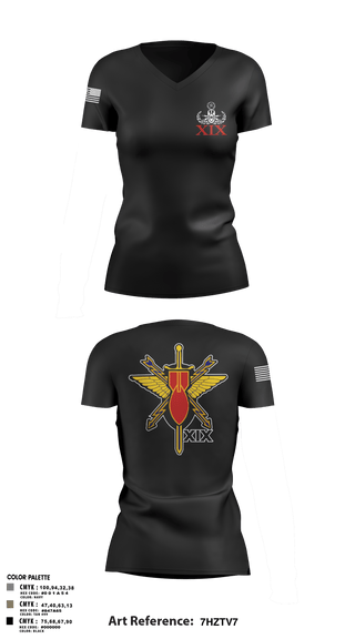 Womens Short Sleeve Vneck Shirt, 19th EOD, Air Force, Teamtime, Team time, sublimation, custom sports apparel, team uniforms, spirit wear, spiritwear, sports uniforms, custom shirts, team store, custom team store, fundraiser sports, apparel fundraiser